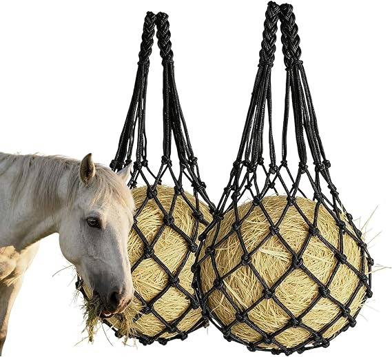 2 PCS Hay Net for Horses, 40" Slow Feed Hay Bag