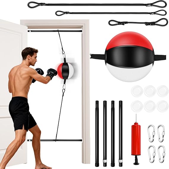 YORWHIN Doorway Punching Bag Double End Bag for Boxing,No Wall Installation