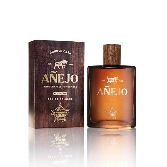 Tru Western PBR Anejo Mens Cologne Spray for Men, Bright Citrus, Warm Woods & Smoked Amber Notes, 3.4 fl oz (100 ml)