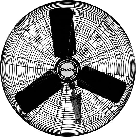Air King 9035 30-Inch Industrial Grade Oscillating Wall Mount Fan, 1/4-Horsepower, Black Finish