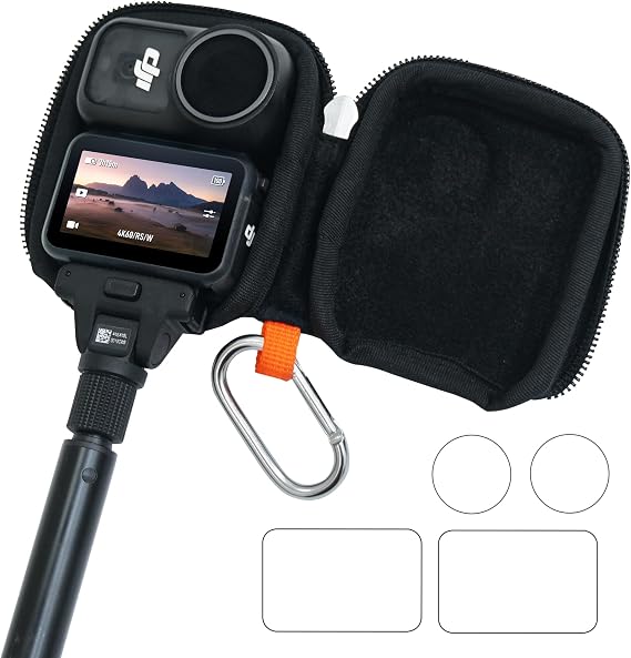 CYNOVA Osmo Nano Carrying Case for DJI Osmo Nano Accessories | Hard Shell Travel Storage Case with DJI Osmo Nano Screen Protector (2 Set)
