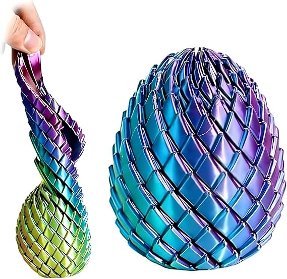 Twisty Fidget Egg, 3D Printed Slippery Egg Fidget Toys