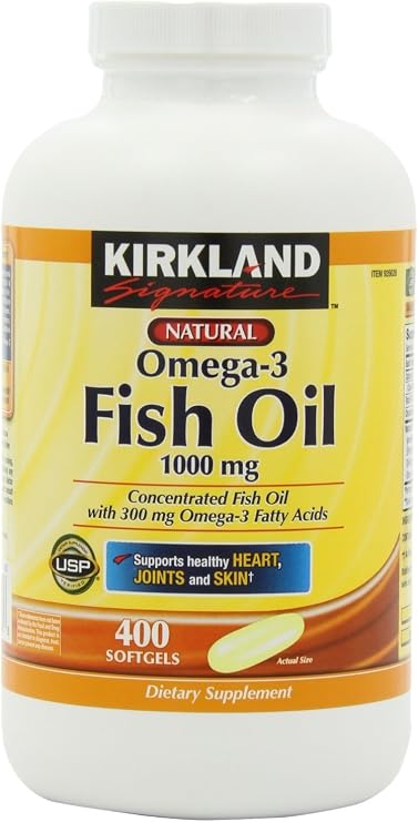 KIRKLAND Signature Fish Oil 1000 mg., 400 Softgels (3 Pack)