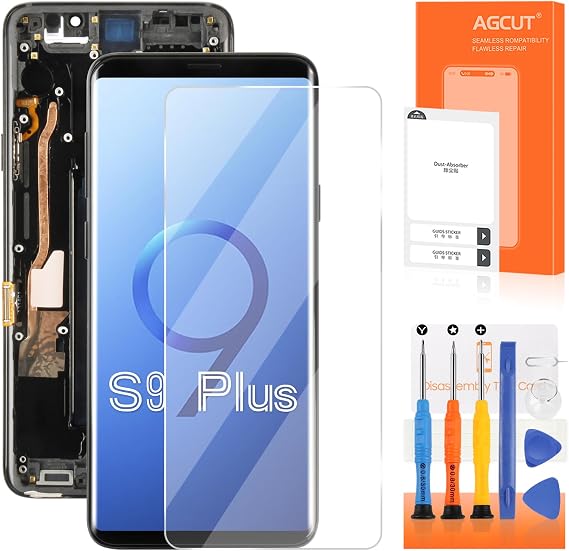 INCELL Screen Replacement for Samsung Galaxy S9 Plus LCD Display SM-G965F SM-G965W SM-G965U LCD Digitizer Touch Screen Assembly with Frame No Fingerprints for Samsung Galaxy S9 Plus