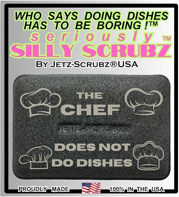 The Chef Does Not Do Dishes - Kitchen Scrubber Sponge by Jetz-Scrubz