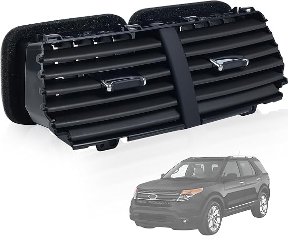 FB5Z-19893-AD Dual Center Dash Air Vent Fit for Ford Explorer Base, Limited, Platinum, Sport, XLT 2016 2017 2018 2019 Replace FB5Z19893AD Center Dashboard Air Outlet Louver A/C Heater Vent
