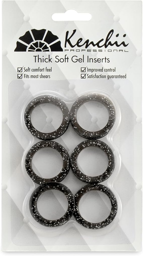 Kenchii Extra Soft Shear Finger Ring Inserts, Black