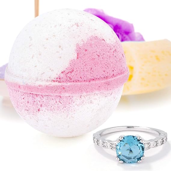 Bauble Bomb's Jewelry Surprise Deluxe X Large 9 oz Bath Bombs Fizzies Made in USA, Cruelty Free! (Spring Bloom, 10)