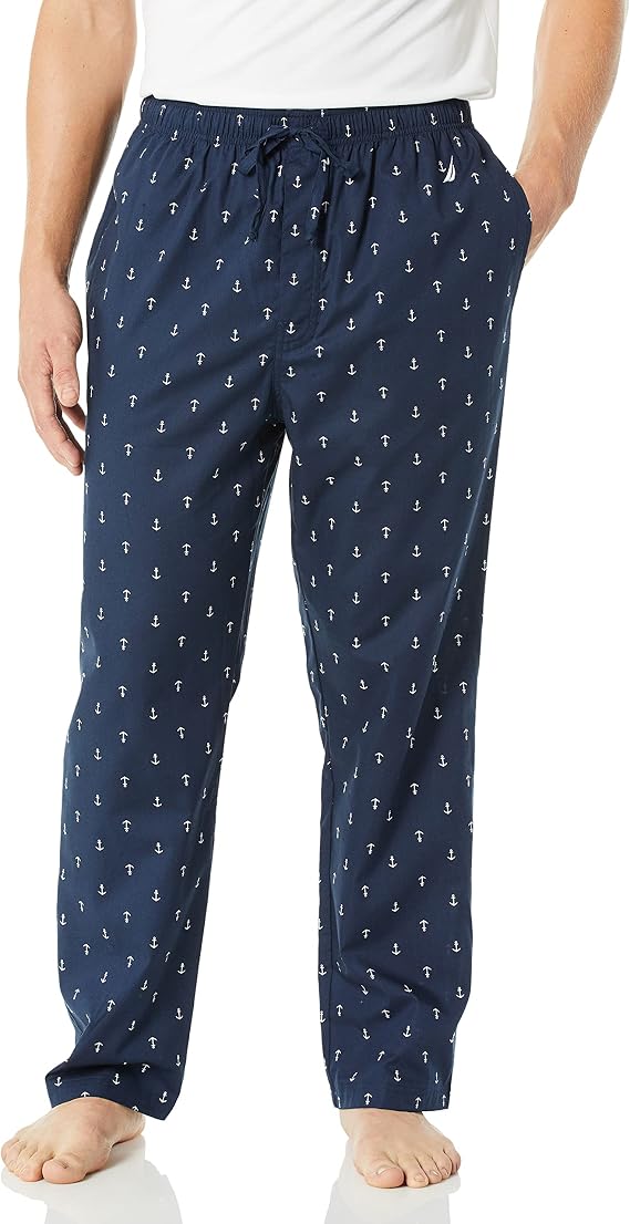 Nautica Men's Soft Woven 100% Cotton Elastic Waistband Sleep Pajama Pant