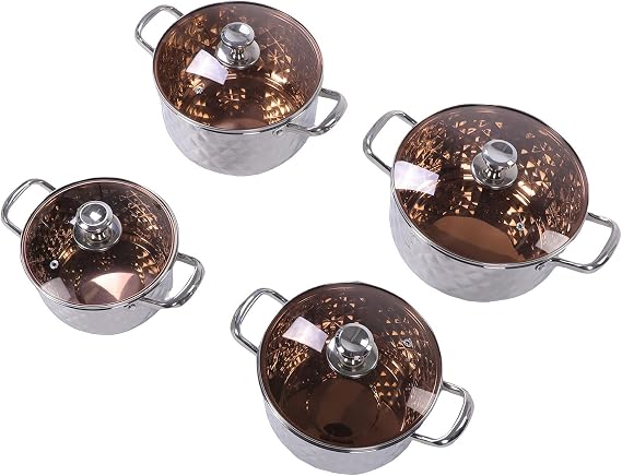 Stainless Steel Cookware Set Nonstick Stockpot with Lid Double Handles Multipurpose Cooking Pot Dishwasher Safe