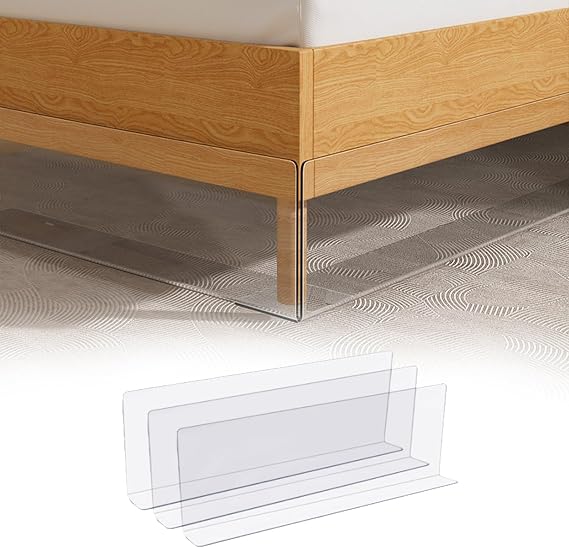 Clear Under Bed Blocker for Pets/Toys, 12 10 3 2 4 Inch High Under Couch Guards/Bloqueador De Juguetes Bajo El Sofá, Furniture Gap Stoppers Barrier(80x5x30cm/31.5x2x11.8in)