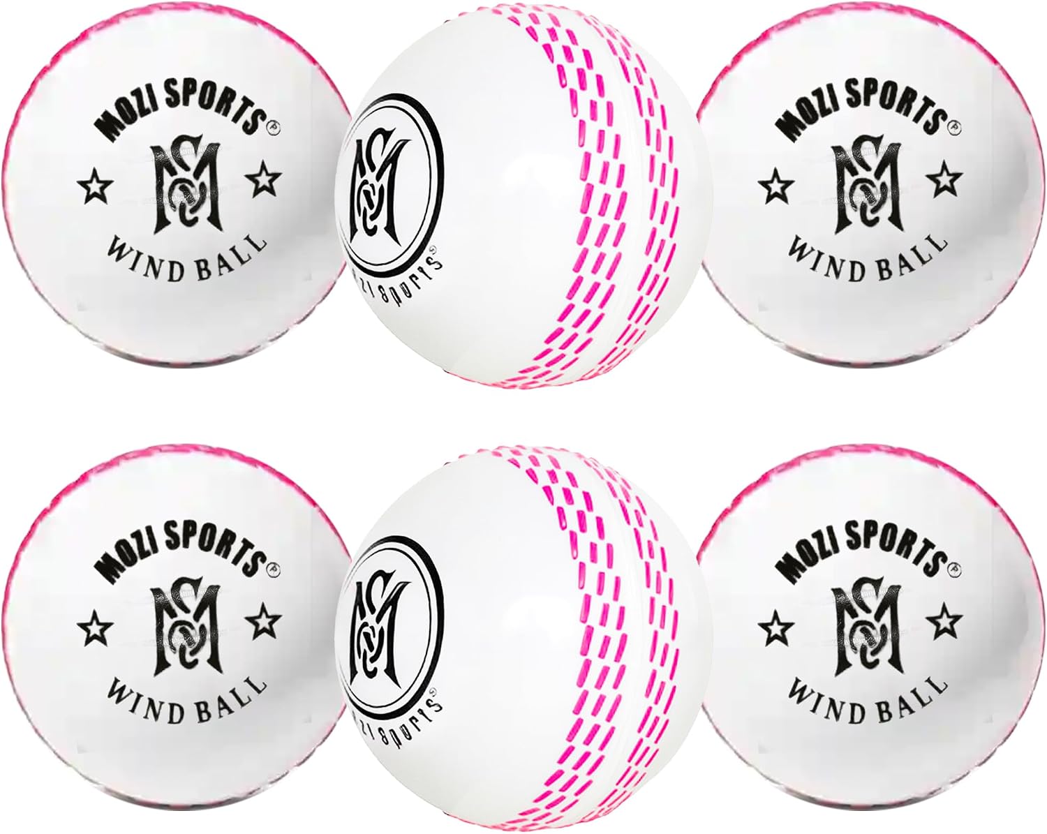 Mozi Sports Wind Cricket Balls - Indoor & Outdoor Soft Training Cricket Balls for Skills Coaching Practice
