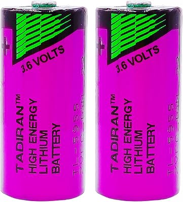 2 Pack TL-5955 Battery 3.6V 23 AA 1650mAh for Tadiran 3.6 Volt Lithium Battery TL-5955