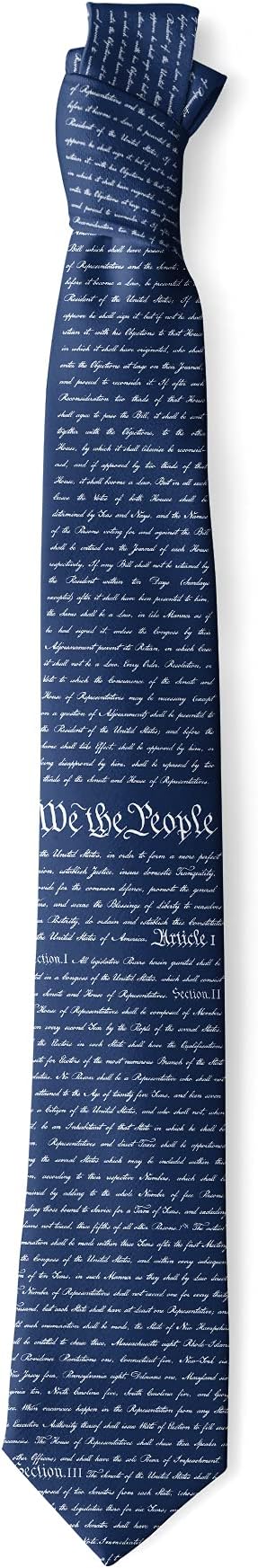 Constitution Patriotic Necktie American Novelty Tie for Men
