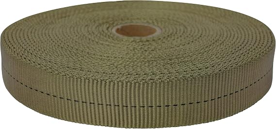 GM CLIMBING 1 inch MIL-W-5625 Nylon Tubular Webbing Milspecs 4000Lbs Durable for Outdoor Tactical Parachute Rescue Survival Tie Down