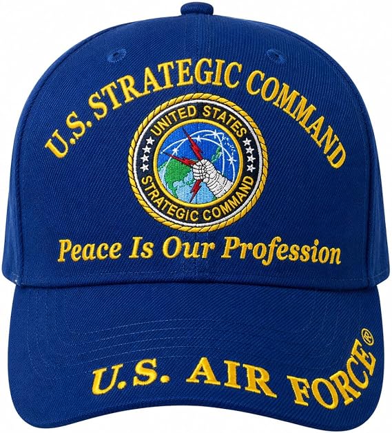 United States Air Force USAF Strategic Air Command Embroidered Cap Hat - Adjustable Blue