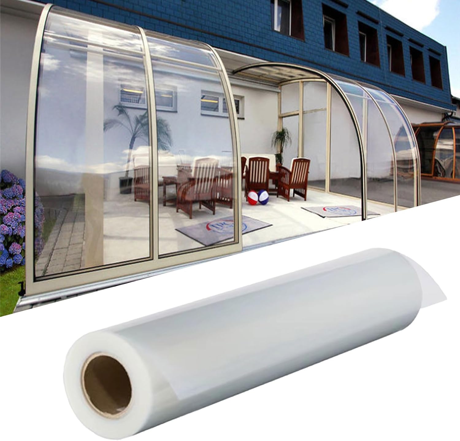 Polycarbonate Roofing Sheets,Transparent Greenhouse Roofing Sheets,PC Durable Panel,ainproof Anti-UV Roof Cladding,Replacement Panels,Suitable for outdoor terraces, carports, pergolas