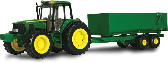 TOMY Big Farm John Deere Tractor and Wagon - 1:16 Scale