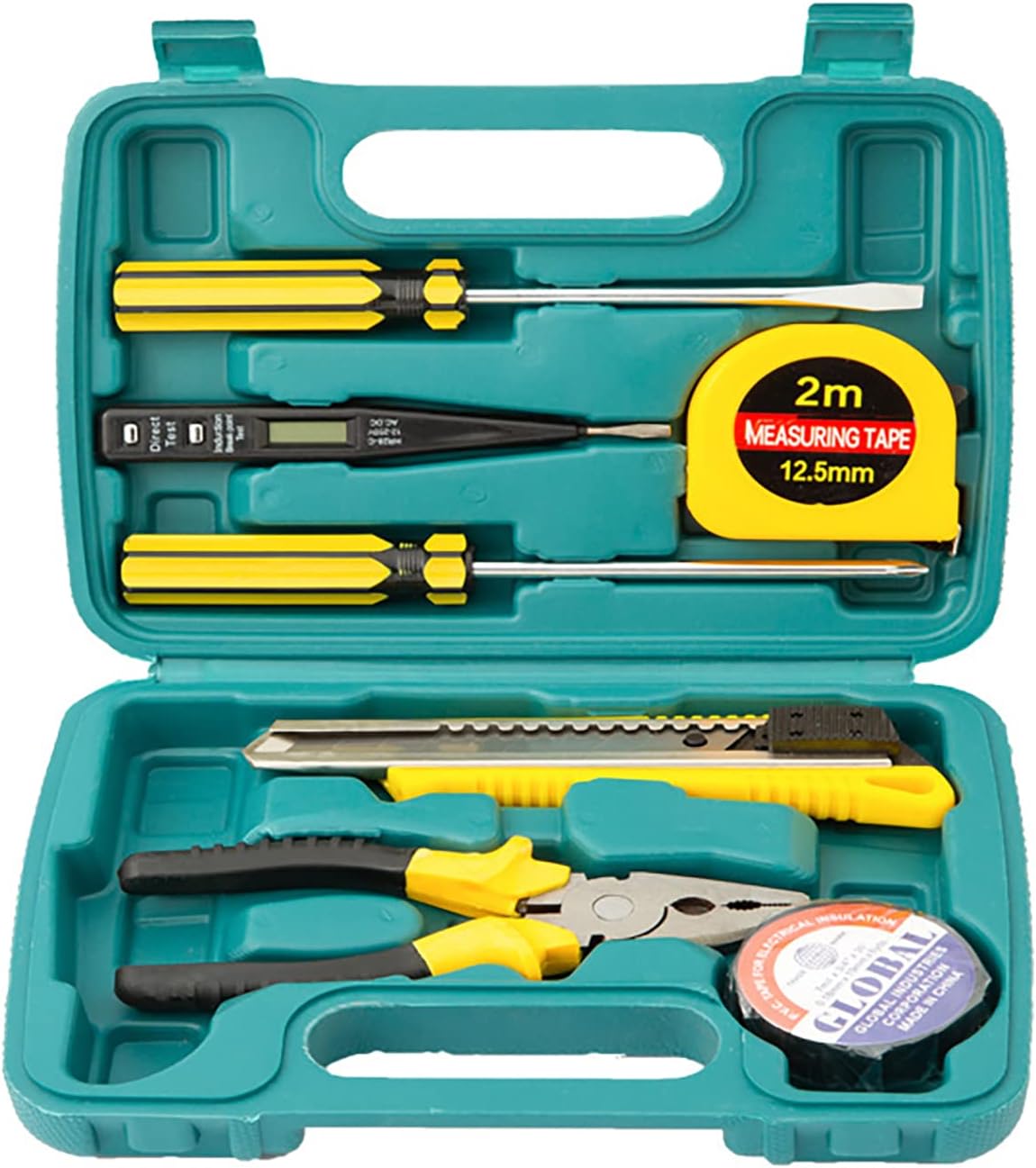 Home Hand Tools Set 8 Pcs Auto Repair Tool Set with Storage Case Home Repair Tool Kit for Daily Repair and Maintenance in Home Garage Office