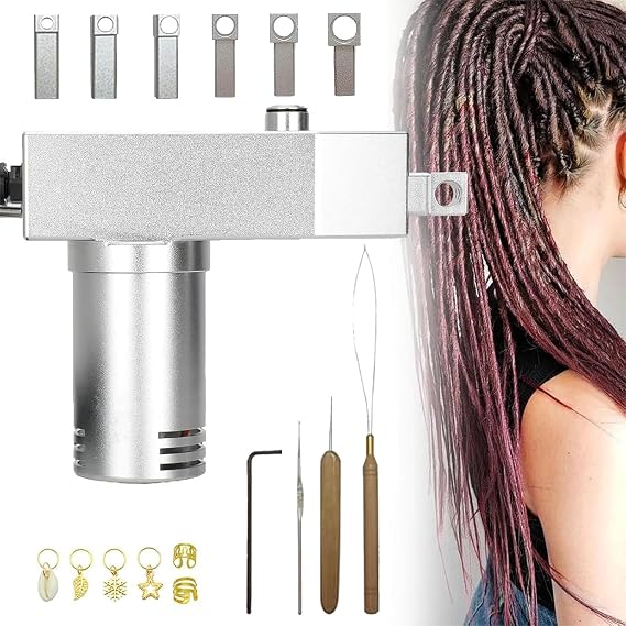 Dreadlocks Machine 6/8/10/12/14/16mm, Electric Handheld Dreadlocks Machine for Locs, Dreadlock Making Machine
