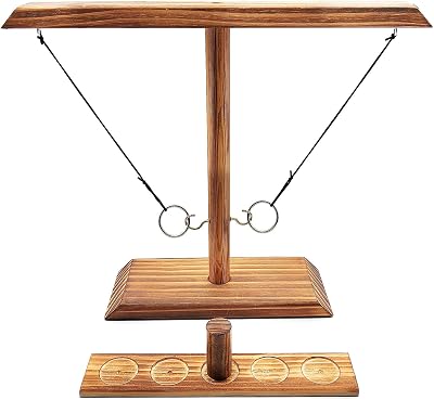 Ring Hook Games for Adults,Hook and Ring Game,Yard Games,Patio Decor,Wooden Hook and Ring Game for Bars,Home,Party,15.5 X 13 Large Size.