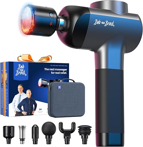 Bob and Brad X6 Pro Max Massage Gun with Heat Cold and Metal Massage Head 11 mm Amplitude Electric Hand Massager Muscle Massage Gun for Relieving Muscle Relaxation