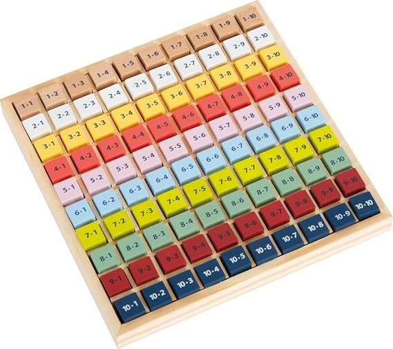 small foot wooden toys Small Foot Wooden Toys Learning Multiplication Table "Educate" educational toy designed for children ages 6+, Multi (11163)