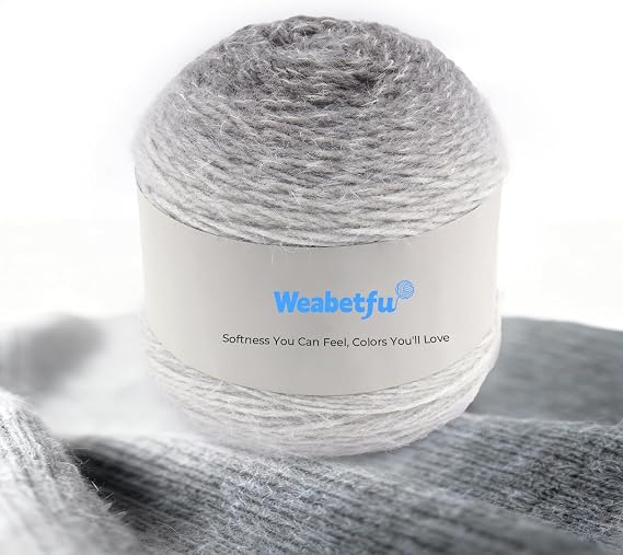 Weabetfu Gradient Cake Yarn for Crocheting & Knitting-Ombre Yarn Cake of 200g/7.05oz.-80% Acrylic,20% Nylon|Light Weight&Soft Crochet Yarns for Scarves,Blankets & Garments-04