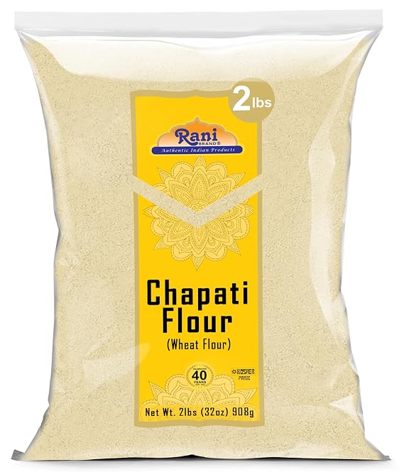 Rani Chapati Flour (100% Pure Whole Wheat Chakki Atta), For Making Roti & Indian Breads 32oz (2lbs) 908g ~ All Natural | Vegan | No Salt or Colors | NON-GMO | Kosher | Indian Origin