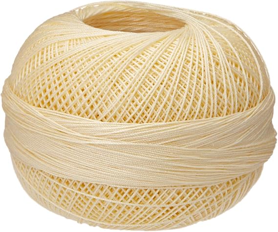 Handy Hands Lizbeth Premium Cotton Thread, Size 40, Golden Yellow Light
