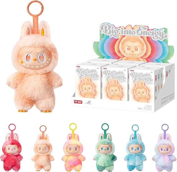 POP MART THE Monsters Big into Energy Series-Vinyl Plush Pendant Blind Box, Labubu Doll, Blind Box Figures, Plush Keychain, Bag Charms, Random Design