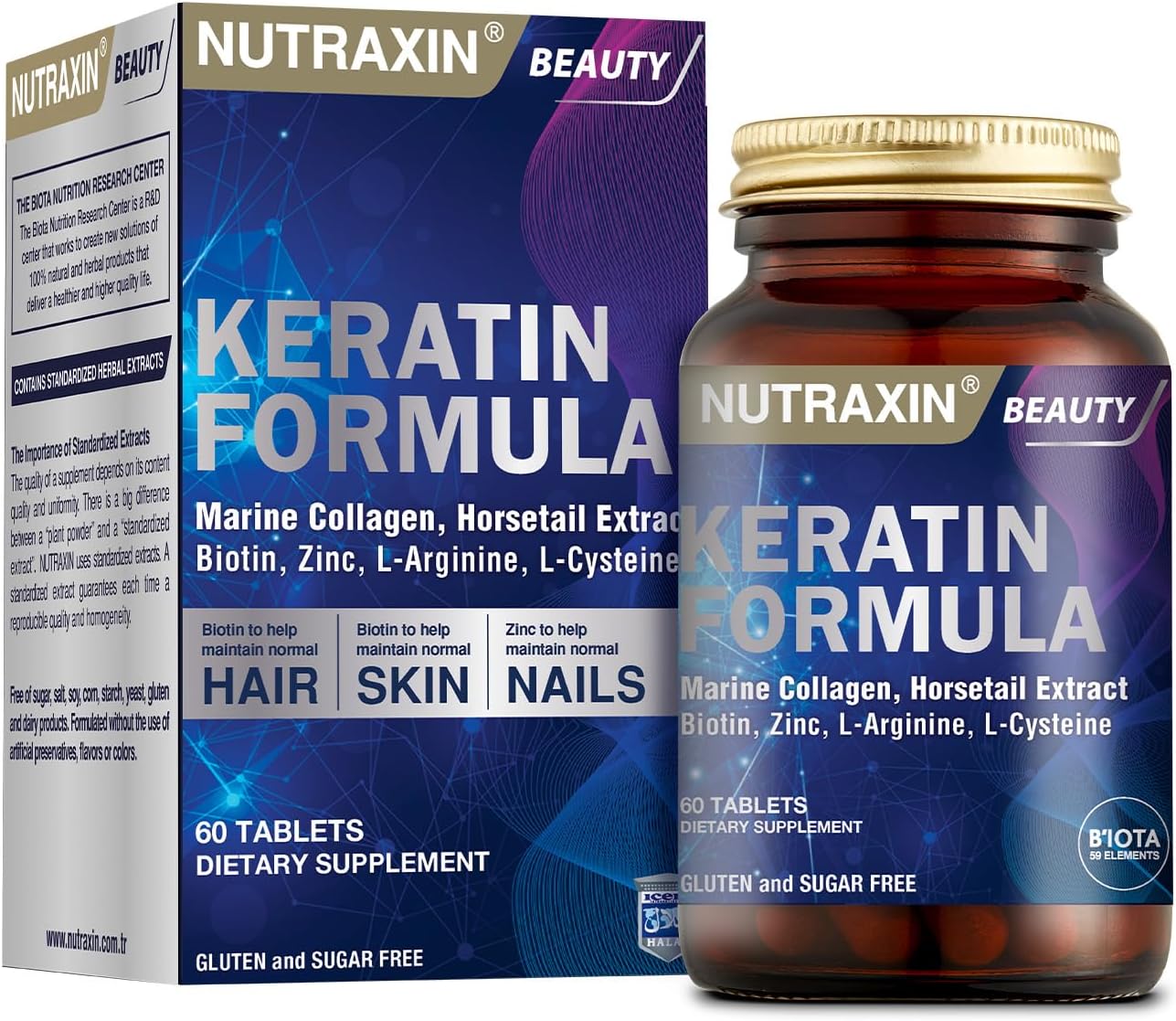 Nutraxin Beauty Keratin Formula 60 Tablet Food Supplement
