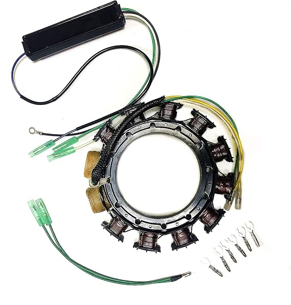 Stator Kit For Mercury Mariner Outboard 16 Amp 174-2075K 2 398-832075A3 A4 A5 A6 A12 A17 A21 T18 398-9873A19 A22 A28 30 40 50 55 60 65 75 80 90 100 115 120 125HP 1995-2007 2Stroke 2/3/4Cyl