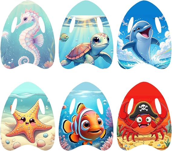 6 Pack Swimming Kick Boards for Kids Adults Pool Training Foam Float Pad