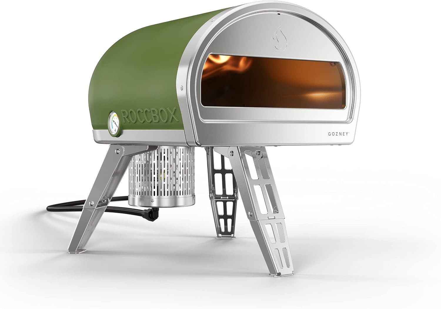 Gozney Roccbox Outdoor Pizza Oven, Green, Portable, Gas &amp;amp;amp; Wood Fired, Restaurant-Grade