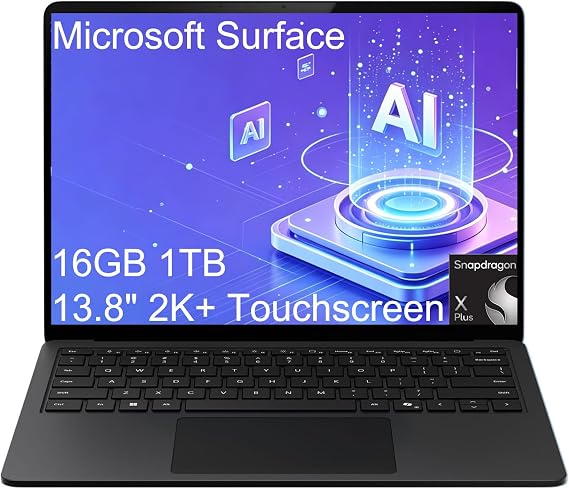 Microsoft Surface Laptop 7 AI PC, Snapdragon X Plus, 16GB DDR5, 1TB SSD