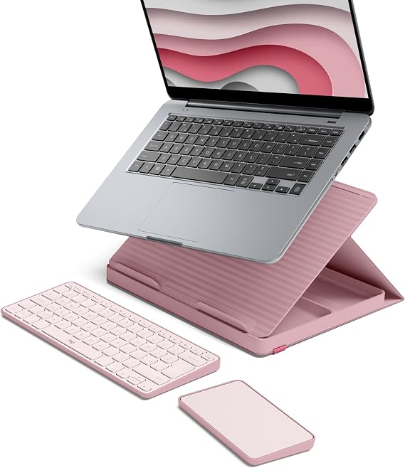Logitech Casa Pop-Up Desk Laptop Stand (Pink)