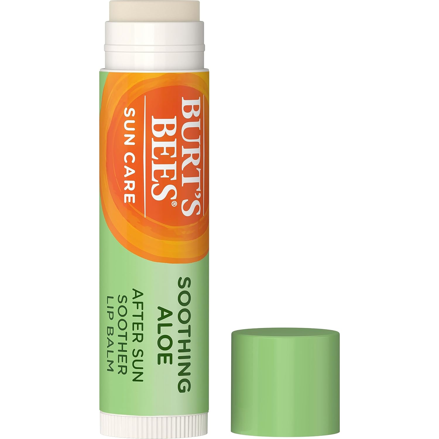 Burts Bees Sun Care Lip Balm, After Sun Soother, Soothing Aloe, 100% Natural Origin, 1 Tube in Blister Box