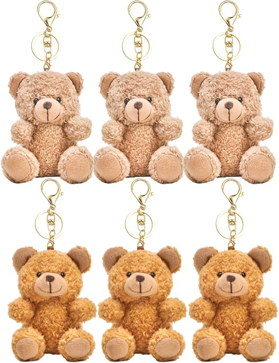 8 Inch Plush Bear Keychain, Bag Charms for Handbag, Backpack Accessories Pendant