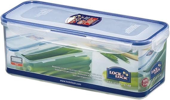 Lock and Lock Stackable Airtight Container Rectangular, 2 L