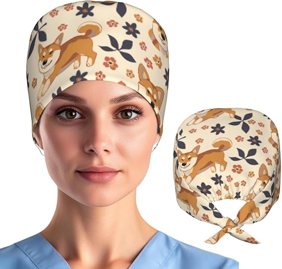 Working Cap Hat with Sweatband Comfortable and Breathable Adjustable Headgear for Men Women Scrub Cap