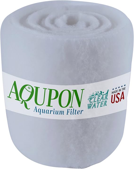 Aquarium Filter Media Pad - Cut to Fit Roll (Dye-Free/Blue Bonded) 0.75 Inch Thickness (6 ft, Dye-Free)