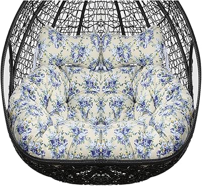ZTGL Hammock Swing Chair Cushion, Washable Double Egg Chair Cushion Replacement, Removable 2 Persons Hanging Swing Egg Chairs Chair Pads for Indoor Outdoor,K,1 pc 110x150cm