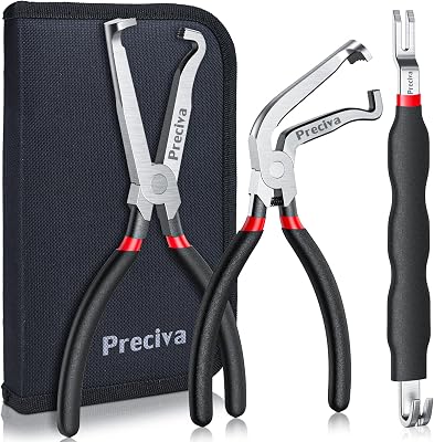 Preciva 3 PCS Electrical Disconnect Pliers, Electrical Connector Pliers for Cars, Automotive Electrical Plug Connectors, Automotive Wire Locking Push Tab