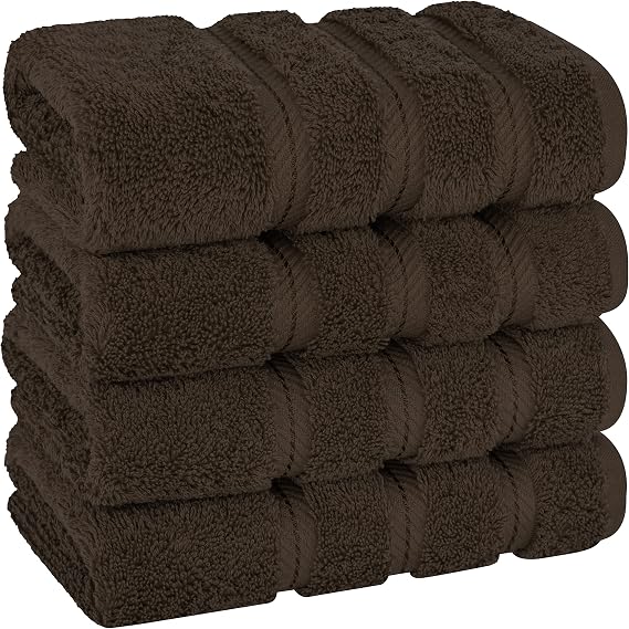 American Soft Linen 100% Cotton Luxury Turkish Towels, 4 PC Hand Towel Set