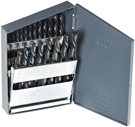 Drill America - DWD21J-LH-SET 21 Piece Left Hand High Speed Steel Drill Bit Set (1/16" - 3/8" x 64ths), DWDLH Series