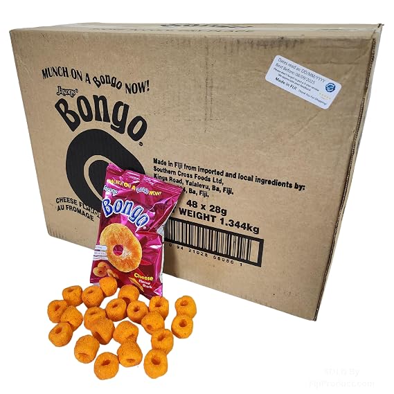 FIJI Bongo Cheese Flavor Sancks (Case Pack of 48 x 28g) Value - BOX - Buy | Baked, Not Fried, Real Unique Cheese Flavor! Grab a Pack and Go ...