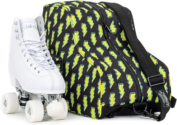 Fydelity- Retro Cute Roller Skate Bag for Women, Converts into Roller Skates Backpack Heavy Duty Roller Skating Bag Fits Mens Ice Skate, Boys Inline Skates, Girls Figure Skates