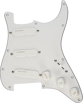 Lace Gold Loaded Pickguard 21042-01 Electric Guitar Electronics - White