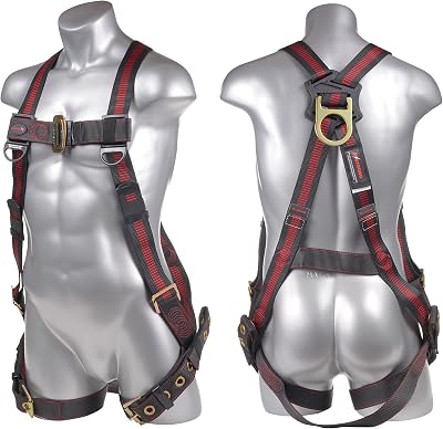 KStrong Harness Kapture Elite Fall Protection 5-Point Full Body Safety Harness with Dorsal D-Ring and Tongue Buckle Legs; M-L